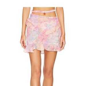 For Love & Lemons Adren Mini Skirt
